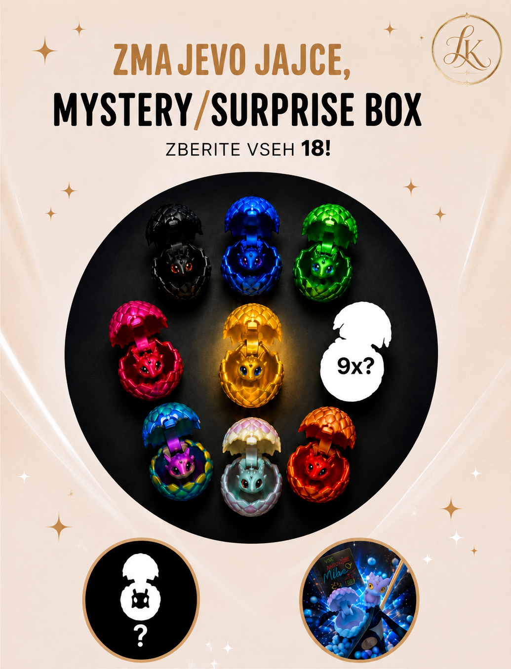 Vseh 18 zmajevih jajc, ki jih lahko dobiš v mystery boxu